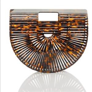 Acrylic Arc Bag in Tortoise